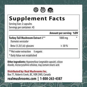 REAL MUSHROOMS™ TURKEY TAIL 90 CAPSULES