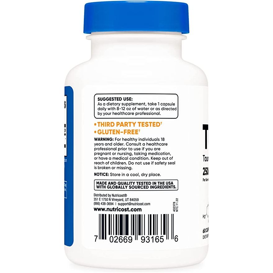 Nutricost® TUDCA 250mg 60 Cápsulas - Hi Vitamins