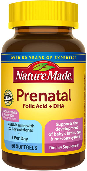 Nature Made Prenatal + DHA 200 mg 60 Cápsulas