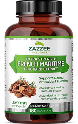 ZAZZEE NATURALS • FRENCH MARITIME 350 MG 180 CAPSULES