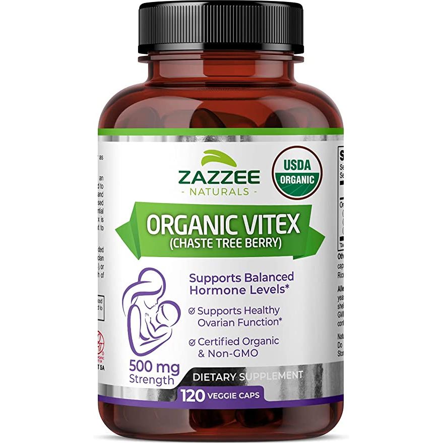 Zazzee Naturals Organic Vitex 500 Mg 120 Cápsulas - Hi Vitamins