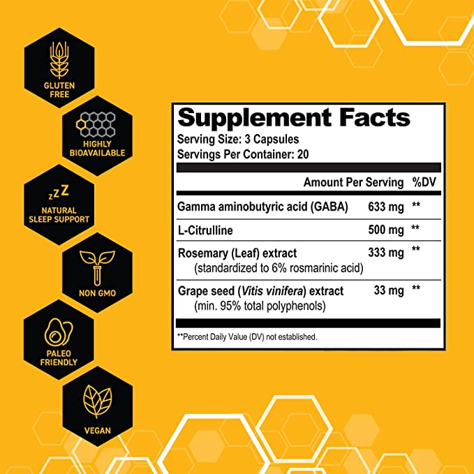 Natural Stacks® GABA 60 Cápsulas - Hi Vitamins