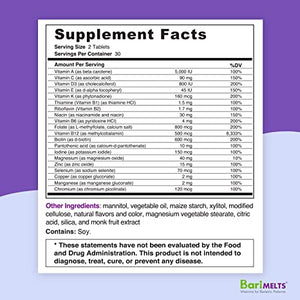 BARIMELTS® MULTIVITAMIN SPECIALLY DESIGNED FOR BARIATRIC PATIENTS 60 FAST-MELTING TABLETS