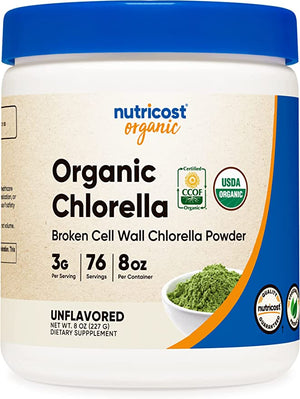 NUTRICOST® ORGANIC CHLORELLA POWDER UNFLAVORED 227 GRS