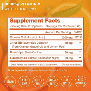 NUTRA CHAMPS • VITAMIN C 120 CAPSULES