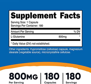 NUTRICOST® L-GLUTAMINE 800 MG 180 CAPSULES