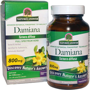 NATURE'S ANSWER DAMIANA LEAF 90 CAPSULES