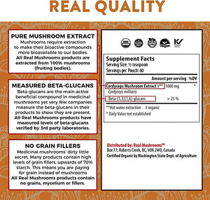 REAL MUSHROOMS™ CORDYCEPS-M PEAK PERFORMANCE ORGANIC MUSHROOM EXTRACT POWDER 2.12OZ 60 SERVINGS