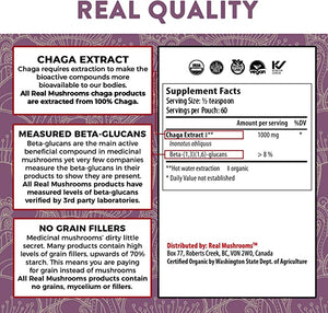 REAL MUSHROOMS™ CHAGA DIGESTIVE HEALTH 2.11OZ 60 SERVINGS