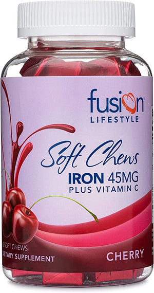 BARIATRIC FUSION® IRON 45MG PLUS VITAMIN C CHERRY 60 SOFT CHEWS