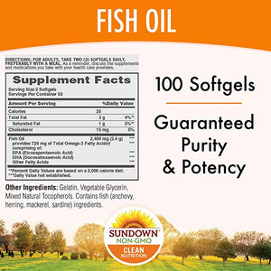 SunDown Fish Oil 100 Cápsulas