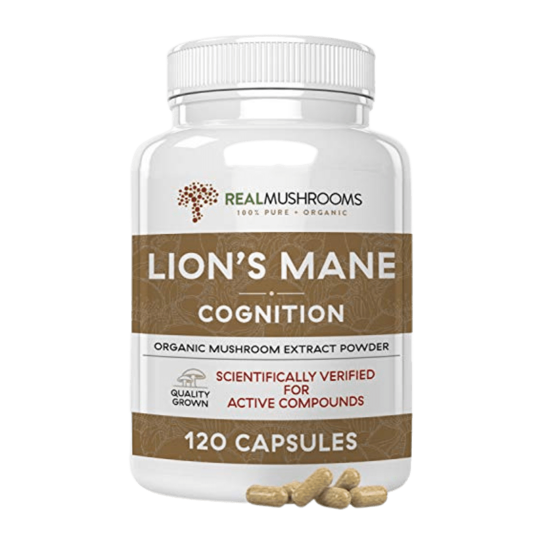 REAL MUSHROOMS™ LION'S MANE COGNITION 500 MG 120 CAPSULES - Hi Vitamins